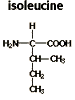 Chemical structure isoleucine C6H13NO2 