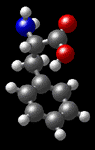Molecular structure for phenylalanine C9H11NO2 