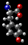 Molecular structure for tyrosine C9H11NO3 